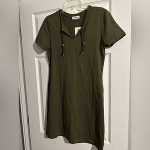 Olive Green Casual Dress